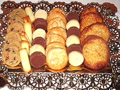 surtido variadod e galletas, cookies virutas damitas